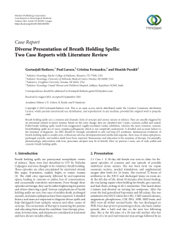 Diverse Presentation of Breath Holding Spells: Two Case Reports