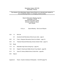 Manhattan-Ogden USD 383 Manhattan, Kansas The mission of the