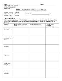 STUDY GUIDE QUESTIONS - To Kill a Mockingbird