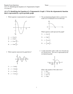 A2.A.72: Identifying the Equation of a Trigonometric Graph 1: Write