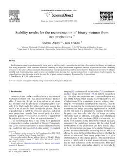 Stability results for the reconstruction of binary pictures from