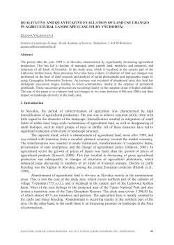 QUALITATIVE AND QUANTITATIVE EVALUATION OF LAND USE