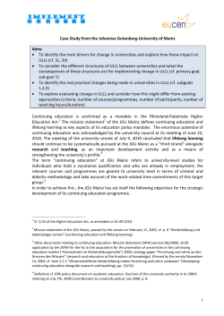 Case Study from the Johannes Gutenberg
