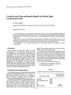 Crystal Growth of Pure and Impurity