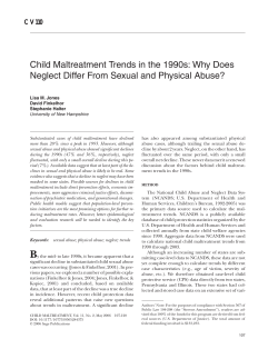 Child Maltreatment Trends in the 1990s: Why