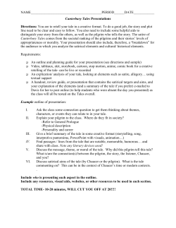 Presentation Guidelines