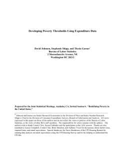 Developing Poverty Thresholds Using