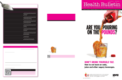 Are You Pouring on the Pounds? - Healthy Beverages in Child Care