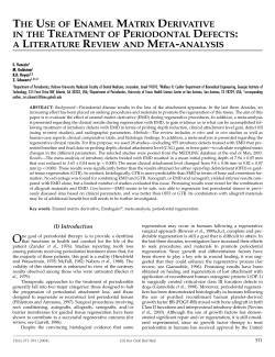 the use of enamel matrix derivative in the treatment of periodontal