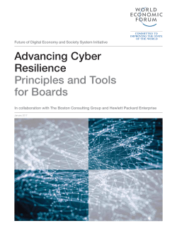 Advancing Cyber Resilience Principles and Tools for Boards
