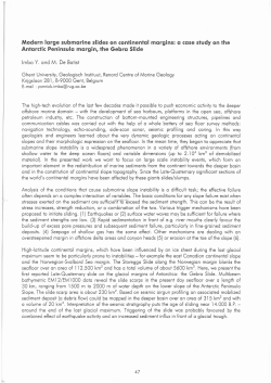 Modern large submarine slides on continental margins: a case study