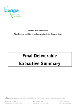 Final Deliverable Executive Summary