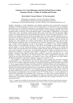 Listeners Use Vowel Harmony and Word