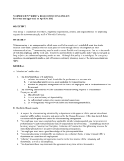 Telecommuting Policy - About Norwich