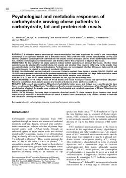 Psychological and metabolic responses of carbohydrate