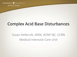 Complex Acid Base Disturbances