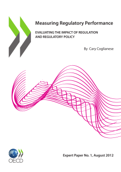 Measuring Regulatory Performance: Evaluating The
