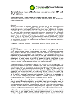 Genetic linkage maps of Carthamus species based on SSR and