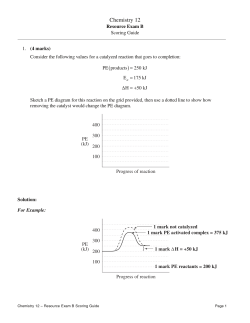 Chemistry 12 Resource Exam B Scoring Guide