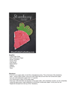 Supplies: * Large Paper Plate * Red Construction Paper * Brown