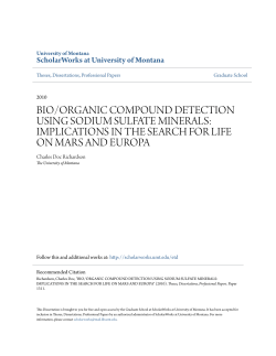 bio/organic compound detection using sodium sulfate minerals