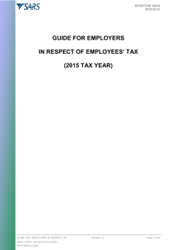 Tax Guide 2015 - South African Payroll Association