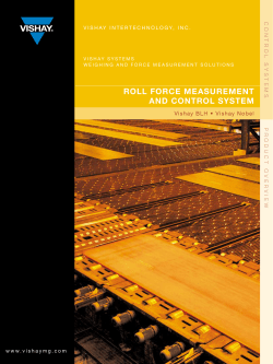 ROLL FORCE MEASUREMENT AND CONTROL SySTEM
