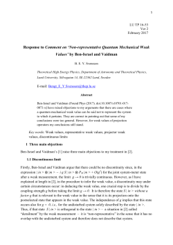 Reply to Ben-Israel and Vaidman, Comment on `Non
