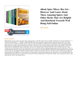 eBook Spice Mixes: Box Set : Discover And Learn