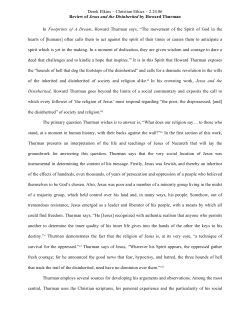 Jesus and the Disinherited