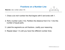 Fractions on a Number Line - K