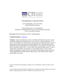 Final Unit  - Charlotte Teachers Institute