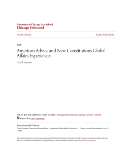 American Advice and New Constitutions Global Affairs Experiences