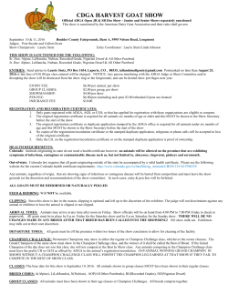cdga harvest goat show - Colorado Dairy Goat Association