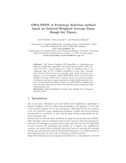 A Prototype Selection method based on Ordered Weighted Average