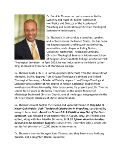 Dr. Frank A. Thomas currently serves as Nettie Sweeney and Hugh