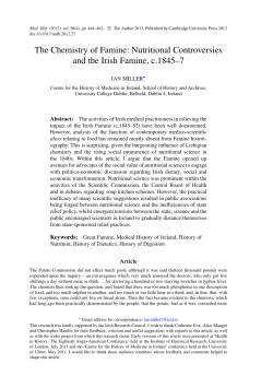 The Chemistry of Famine - Ulster Institutional Repository