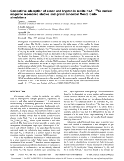Competitive adsorption of xenon and krypton in