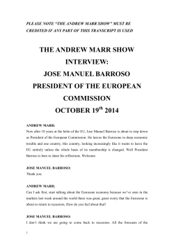 the andrew marr show interview: jose manuel barroso