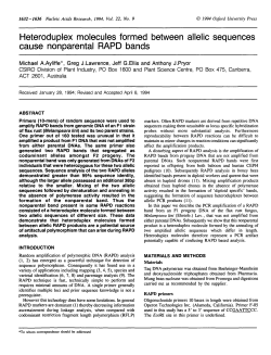 Heteroduplex molecules formed between allelic
