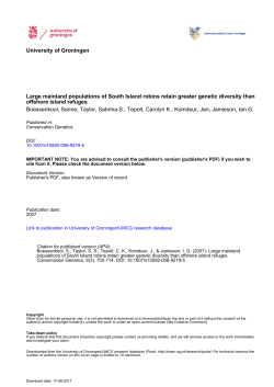 Large mainland populations of South Island robins retain