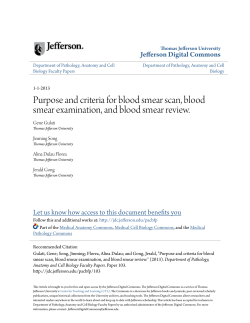 Purpose and criteria for blood smear scan, blood smear examination