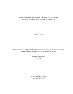 the expanding nature of the syrian civil war - JScholarship