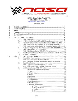 2016 NASA TT rules
