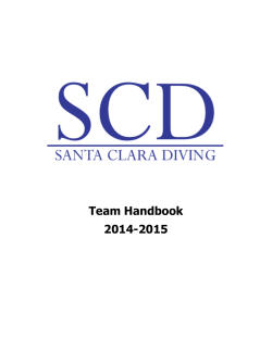 Team Handbook 2014-2015 - Santa Clara Diving Club