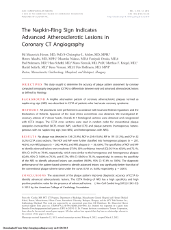 The Napkin-Ring Sign Indicates Advanced Atherosclerotic Lesions
