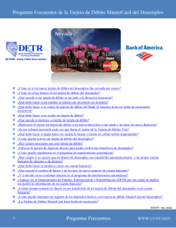 Preguntas Frecuentes Preguntas Frecuentes de la Tarjeta de D&eacute;bito