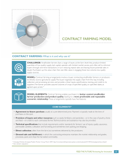 contract farming model - Partnering for Innovation