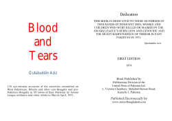 Blood and Tears - Story of Bangladesh