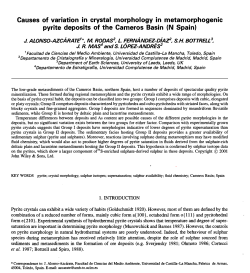 Causes of variation in crystal morphology in metamorphogenic